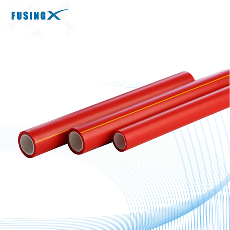 Polypropylene PP-R plumbing RED pipes for cooling and hot water use