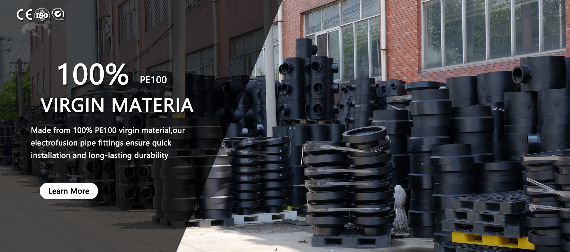 FusingX PE100 Virgin Material Electrofusion Fittings - Premium Quality HDPE Pipe Components