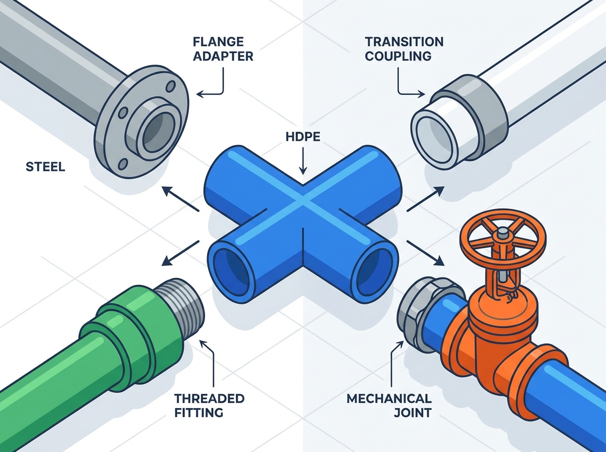 how to connect HDPE pipe