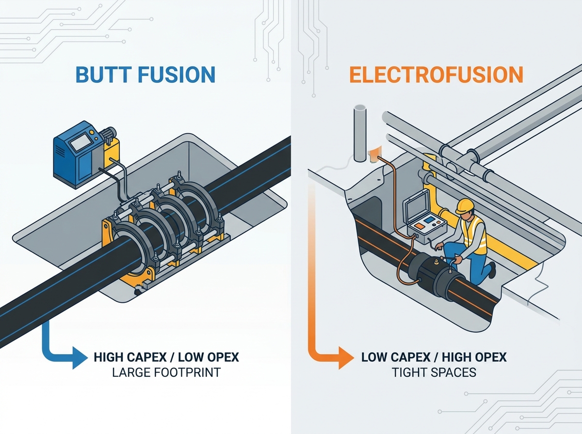 Electrofusion vs Butt Fusion operational environments and equipment
